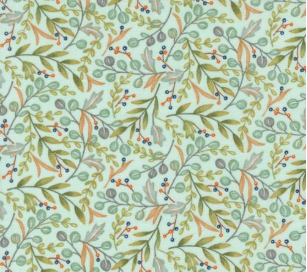 I Love Fall Most of All Fall Foliage Blenders Aqua Fabric
