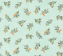 I Love Fall Most of All Leaves and Berries Blenders Aqua Fabric