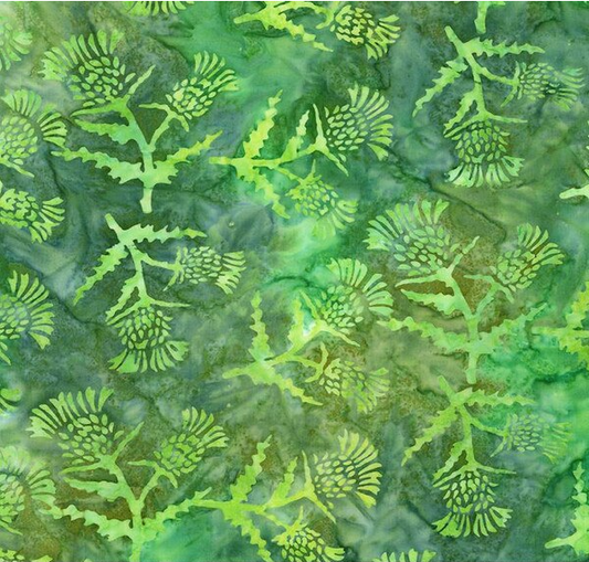 Batiks Hand Dyes A Touch of Celtic Green Apple Fabric