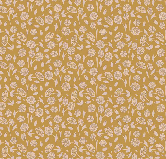 Honey Locust Peonies Honeycomb Fabric