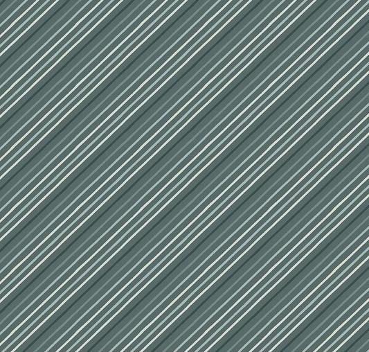 Happy Fall Days Stripes Stone Fabric