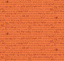 Happy Fall Days Autumn Words Orange Fabric