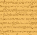 Happy Fall Days Autumn Words Gold Fabric