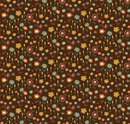 The Awe of Autumn Floral Brown Fabric