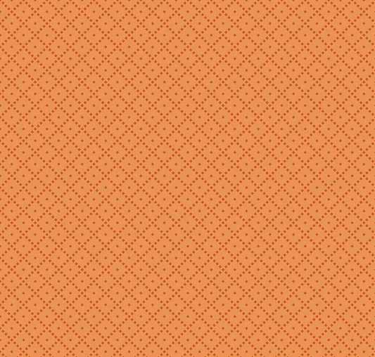 The Awe of Autumn Grid Creamsicle Fabric