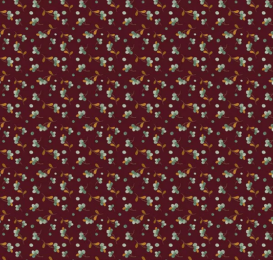 The Awe of Autumn Bittersweet Mahogany Fabric