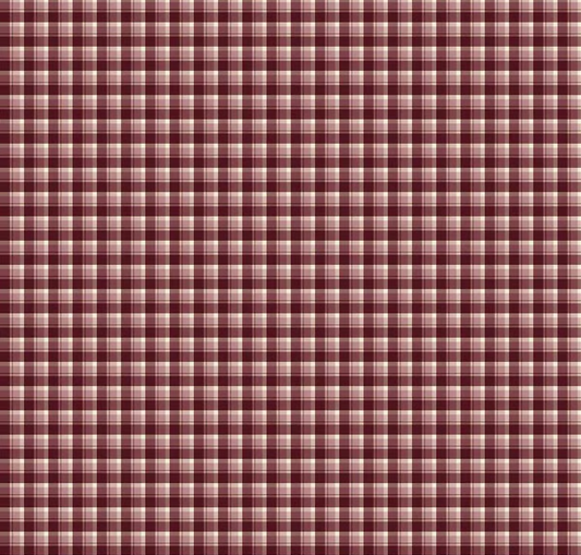 The Awe of Autumn Plaid Purple Fabric