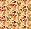 The Awe of Autumn Leaves Latte Fabric