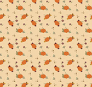 The Awe of Autumn Pumpkins Latte Fabric