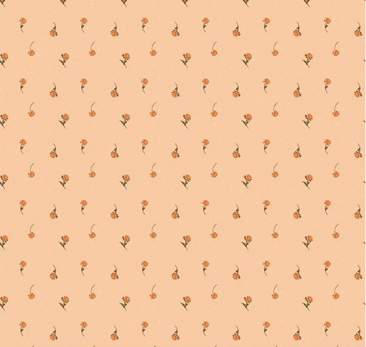 The Awe of Autumn Flower Toss Blush Fabric