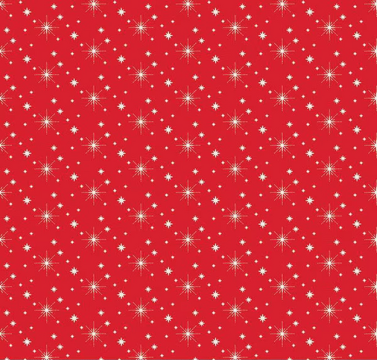 Glisten Stars Red Fabric