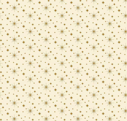 Glisten Stars Eggnog Fabric