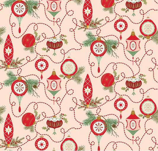 Glisten Bulbs Blush Fabric
