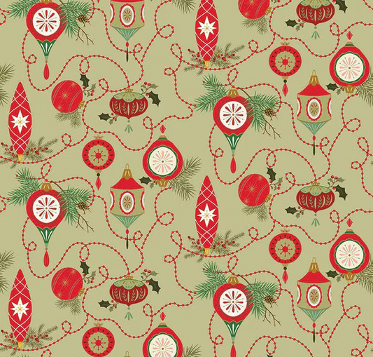 Glisten Bulbs Olive Fabric