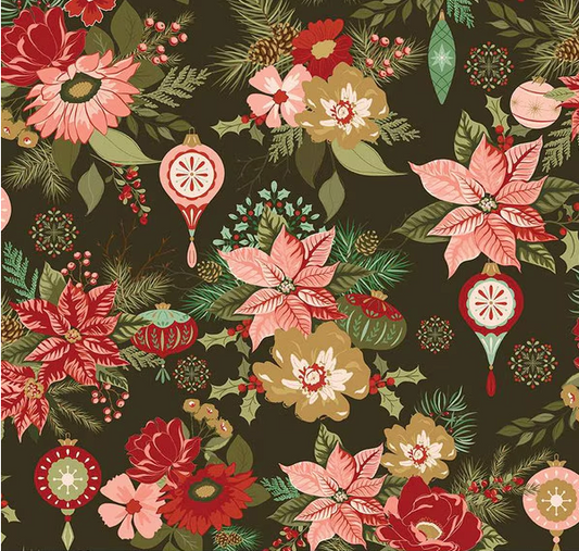 Glisten Main Mocha Fabric