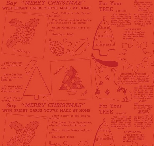 Classic Christmas Handmade Red Fabric