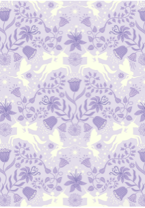 Glow Fairies Fairy Friends Light Dusk Lilac Fabric