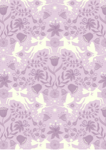 Glow Fairies Fairy Friends Pink Fabric