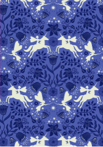 Glow Fairies Fairy Friends Magical Blue Fabric
