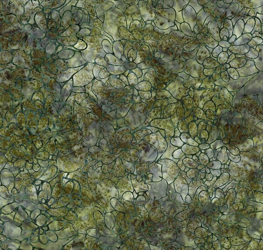 Batiks Hand Dyes Plant-Based Grass Fabric