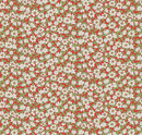 Festive Greetings Peaceful Poinsettias Red Fabric