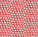 Festive Greetings Snow Season Red Fabric