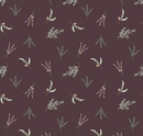 Olive Grove Herbs Eggplant Fabric