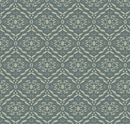 Olive Grove Damask Teal Fabric
