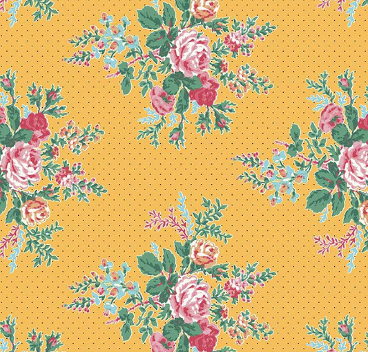 Simple Pleasures Floral Yellow Fabric