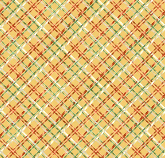 Simple Pleasures Plaid Yellow Fabric