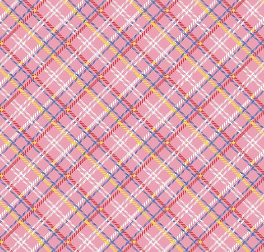 Simple Pleasures Plaid Pink Fabric