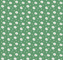 Simple Pleasures Heart Daisies Green Fabric