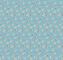 Simple Pleasures Calico Sweet Rose Aqua Fabric
