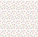 Simple Pleasures Calico Sweet Rose White Fabric