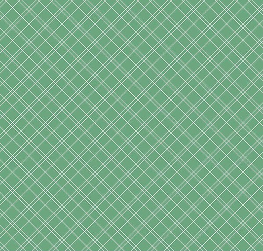 Simple Pleasures Grid Grass Fabric