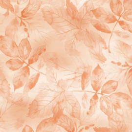 Rustle Tonal Leaves Orange Fabric