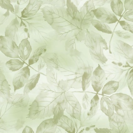 Rustle Tonal Leaves Green Fabric