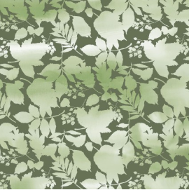 Rustle Watercolor Leaves Green Fabric