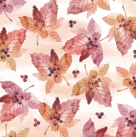 Rustle Tossed Maple Cream Fabric