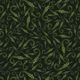 Forest Floor Vines Green Fabric