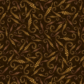 Forest Floor Vines Brown Fabric