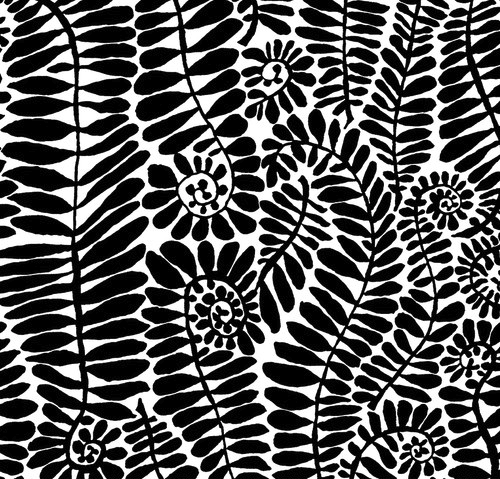 108" Kaffe Fassett Collective February 2025 Fronds Black Fabric