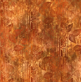 Falling Leaves Leaf Stripe Gold Fabric