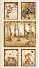 Fall Friends 24" x 43" Forest Friends Blocks Panel
