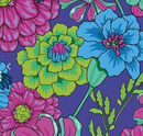 Wide Back Botanic Blast Carnations Purple Fabric