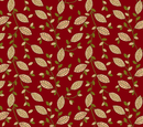 Baubles & Balsam Fancy Holiday Leaves Cranberry Fabric