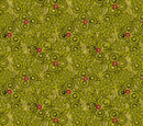 Baubles & Balsam Pressed Flowers Evergreen Fabric