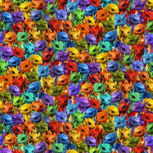 Baby Dragons Packed Baby Dragons Multi Fabric