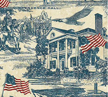 America 250 TOILE NAVY-BEIGE