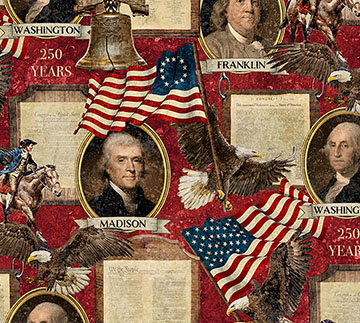 America 250 FOUNDING FATHERS RED MULTI